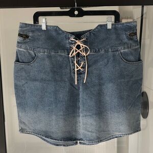 Venus Denim Lace-Up mini Skirt Renaissance casual 16